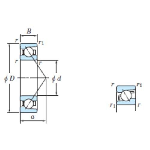 Angular Contact Ball Bearing with Machine Cage - AIMS Industrial Supplies