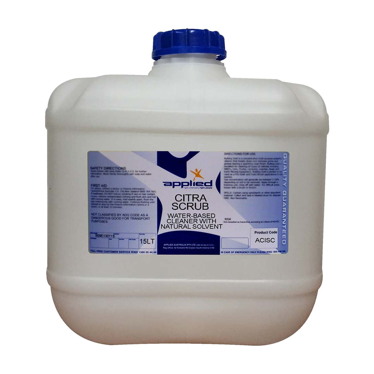 Applied Citra Scrub Low Foaming Water-based Cleaner and Degreaser 15L1