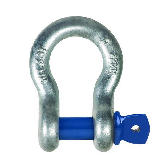 Austlift Blue Screw Pin Bow Shackle Grade S Galvanised - AIMS Industrial Supplies