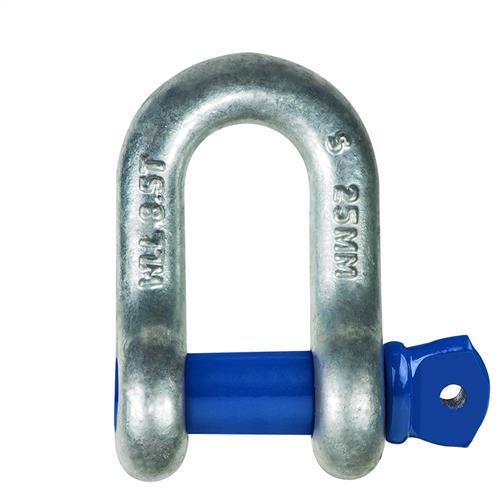 Austlift Blue Screw Pin Dee Shackle Grade S Galvanised - AIMS Industrial Supplies