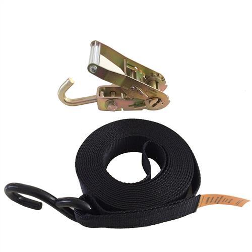 Austlift Boat Tie Down S Hook W/ swivel J Hook Ratchet Buckle 35mm x 6m - AIMS Industrial Supplies