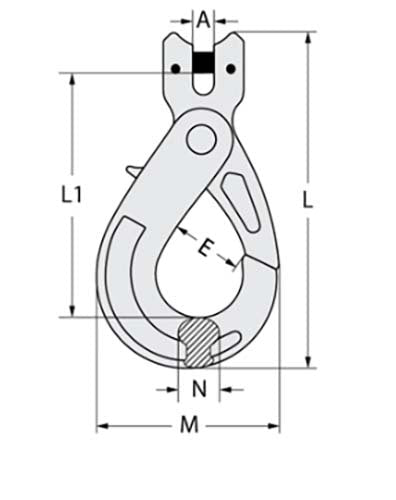 Austlift Clevis Self Locking Hook G100 Alloy Steel - AIMS Industrial Supplies