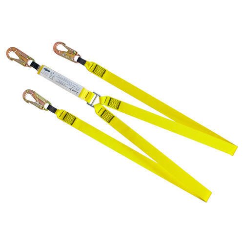 Austlift Double Web Lanyard 2m Double Action Snap Hook - AIMS Industrial Supplies