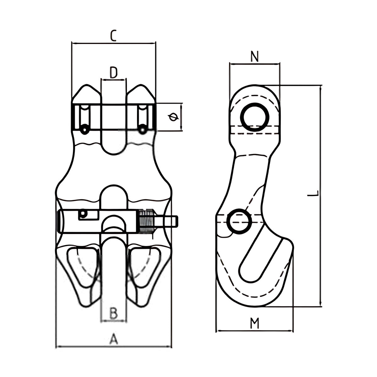 Austlift G100 Shortening Clutch With Safety Pin