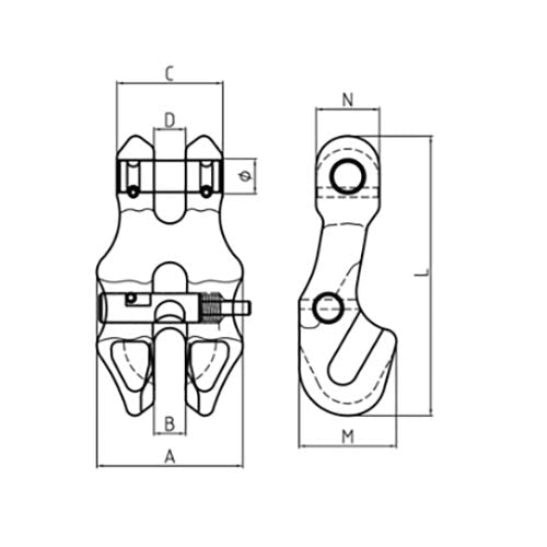 Austlift G100 Shortening Clutch With Safety Pin - AIMS Industrial Supplies