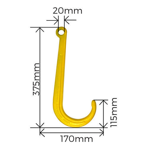 Austlift G70 Eye Tow Hook 375mm x 2000kg - AIMS Industrial Supplies