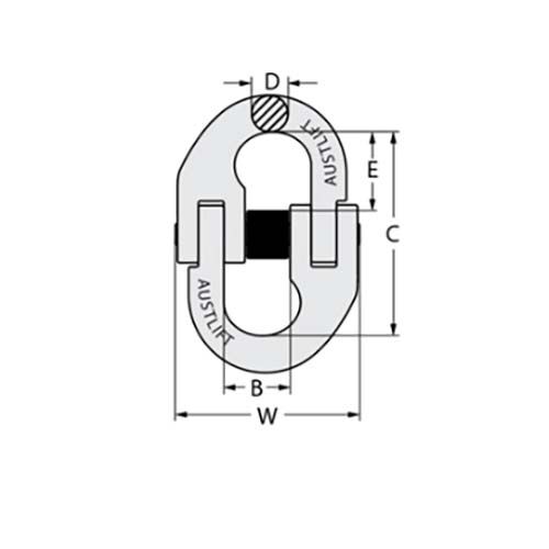 Austlift G80 Chain Connector Black - AIMS Industrial Supplies