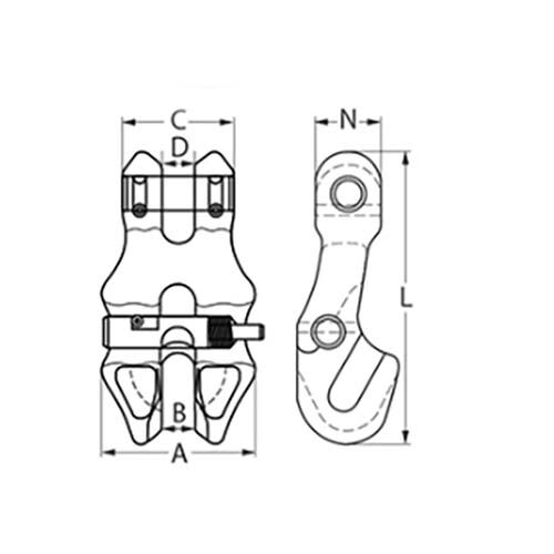 Austlift G80 Clevis Clutch With Safety Pin - AIMS Industrial Supplies