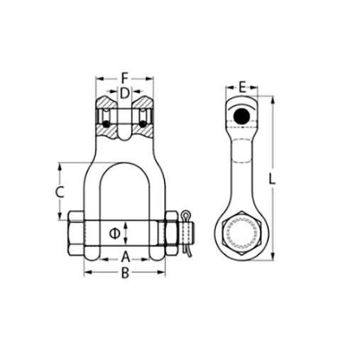 Austlift G80 Clevis Shackle - AIMS Industrial Supplies