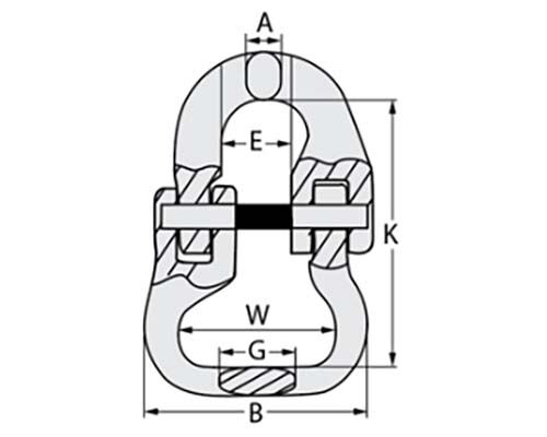 Austlift G80 Type WL Webbing Sling Connector - AIMS Industrial Supplies