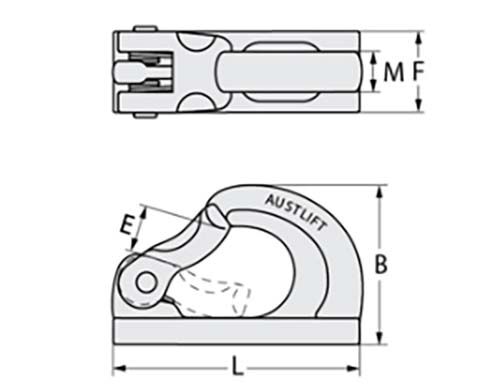 Austlift G80 Weld On Hook WH Type2