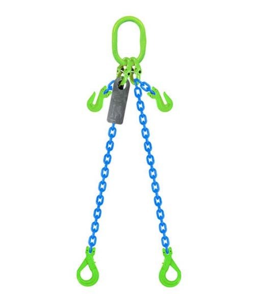 Austlift Grade 100 Chain Sling 2Leg W/ Clevis Grab Shortner & Self Locking Hook - AIMS Industrial Supplies