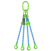 Austlift Grade 100 Chain Sling 4 Leg W/ Clevis Grab Hook & Self Locking Hook - AIMS Industrial Supplies