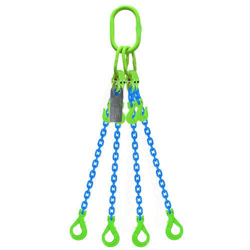 Austlift Grade 100 Chain Sling 4 Leg W/ Clevis Grab Hook & Self Locking Hook - AIMS Industrial Supplies