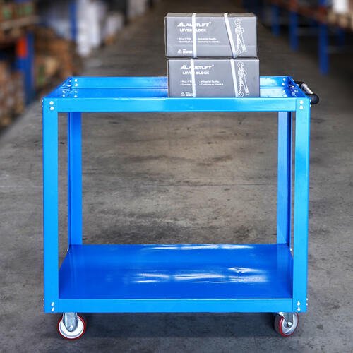 Austlift Hand Trolley Flat Bed Type 2 Levels, 4 Wheels SWL 300kg - AIMS Industrial Supplies