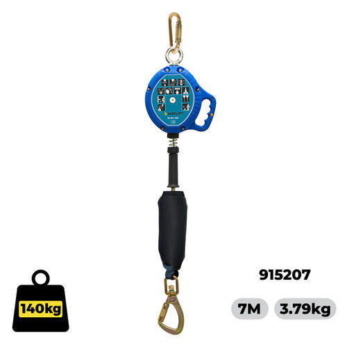 Austlift Inertia Reel Sharp Edge Wire Rope 7m