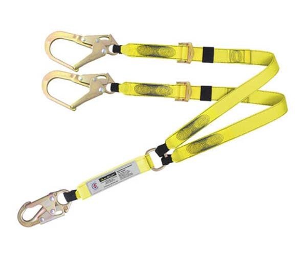 Austlift Lanyard Double Adjustable Snap/Scaffold Hook Polyester Webbing - AIMS Industrial Supplies