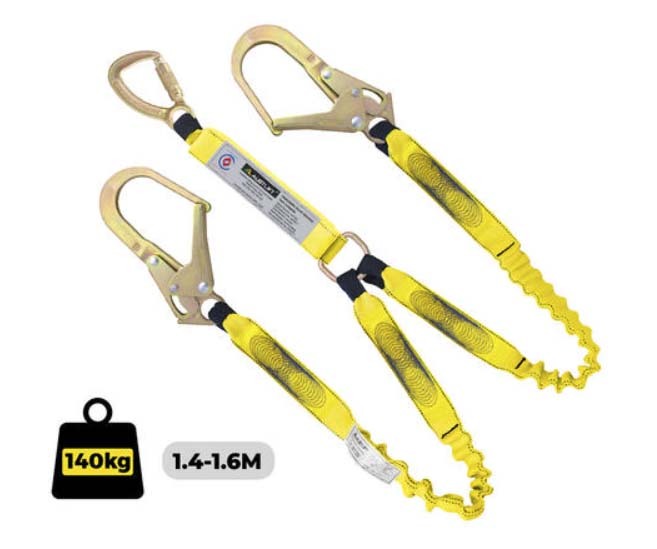 Austlift Lanyard Double Elasticated Triple Action/Scaffold Hook2