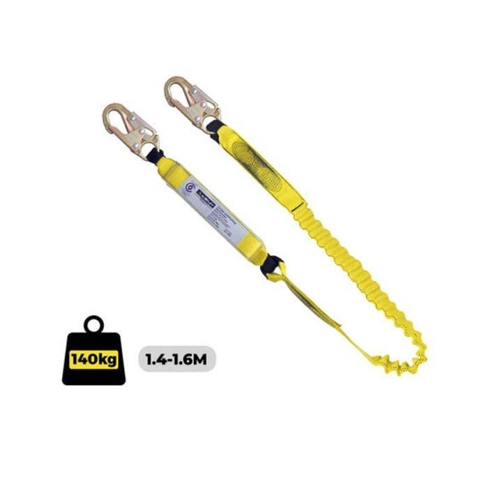 Austlift Lanyard Single Elasticated W/ Snap Hook - Tubular Webbing - AIMS Industrial Supplies
