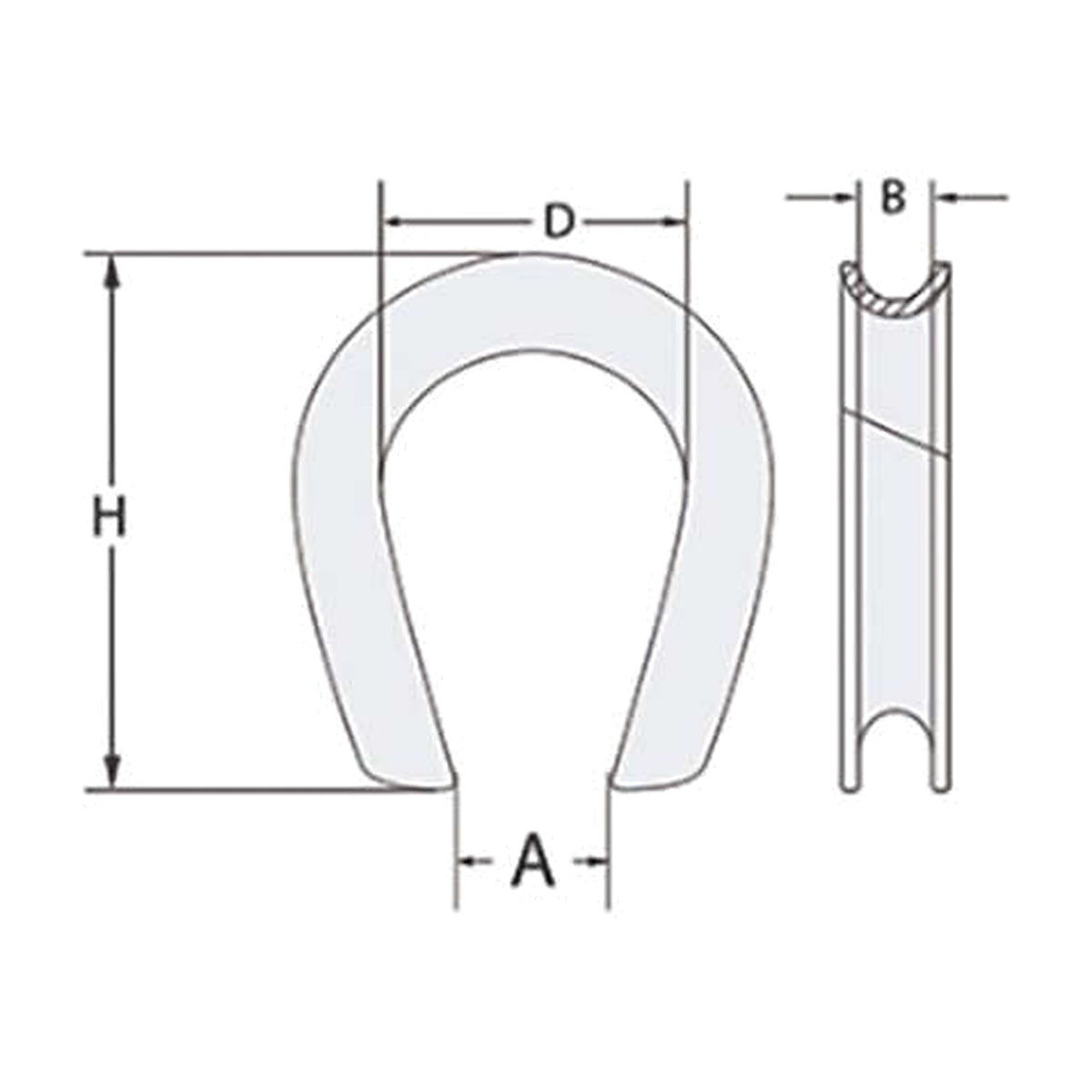 Austlift Open Thimble Galvanised