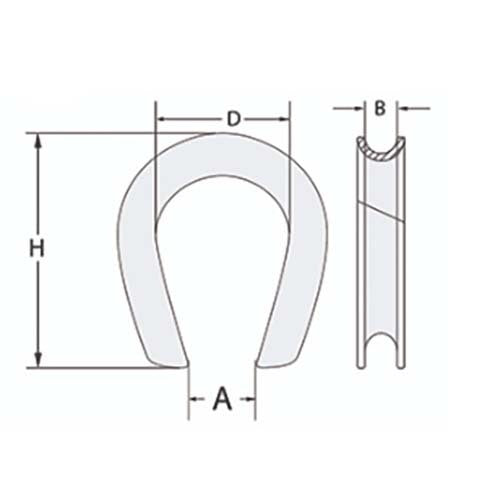 Austlift Open Thimble Galvanised - AIMS Industrial Supplies