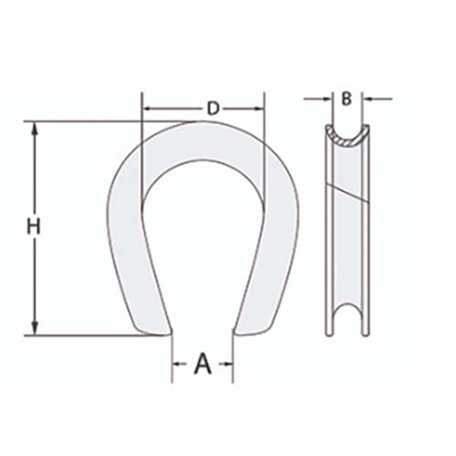 Austlift Open Thimble Galvanised2