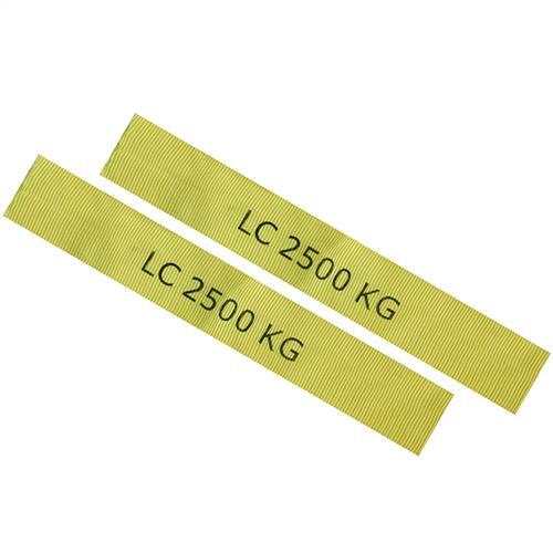 Austlift Protecting Yellow Sleeve 300 x 50mm for RTD - Marked LC 2500kg1