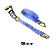 Austlift Ratchet Tie Down Hook/Keeper 35mm x 6m x 1500kg LC - Economic Pack - AIMS Industrial Supplies