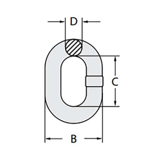 Austlift Regular Chain Link Galvanised (50kg) - AIMS Industrial Supplies