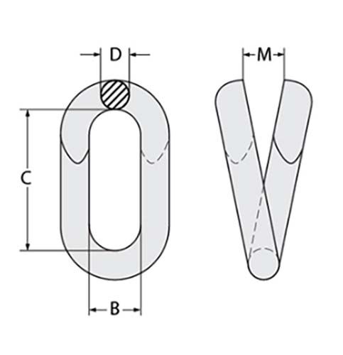 Austlift Repair Link Zinc Plated2
