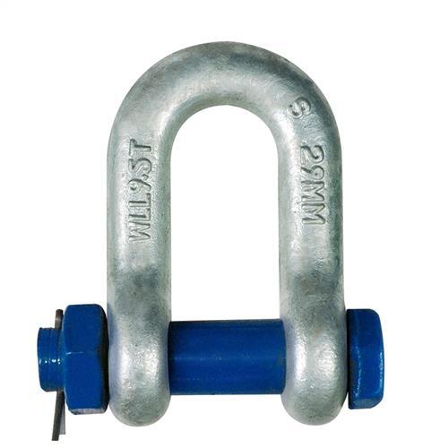 Austlift Safety Pin Dee Shackle Grade S Hot Dipped Galvanised 32mm