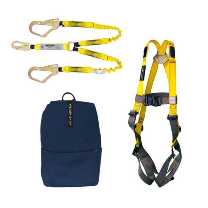 Austlift Scaffolder Kit With Harness Lanyard Snap and Scaffold Hook1