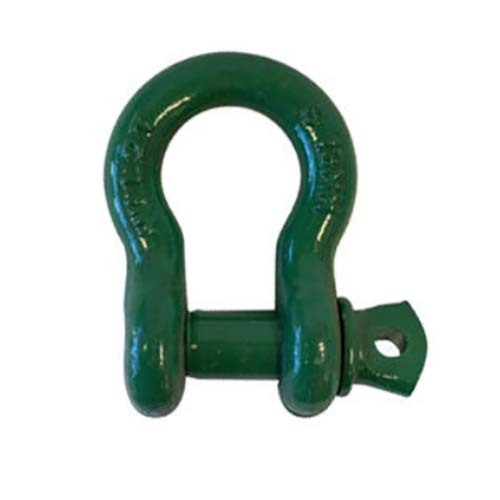 Austlift Screw Bow Shackle Grade S Powder Coated 13mm x 2Tonne Green