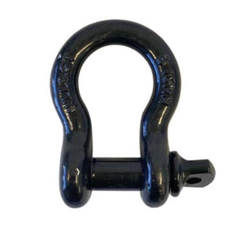 Austlift Screw Bow Shackle Grade S Powder Coated 16mm x 3.2Tonne Black