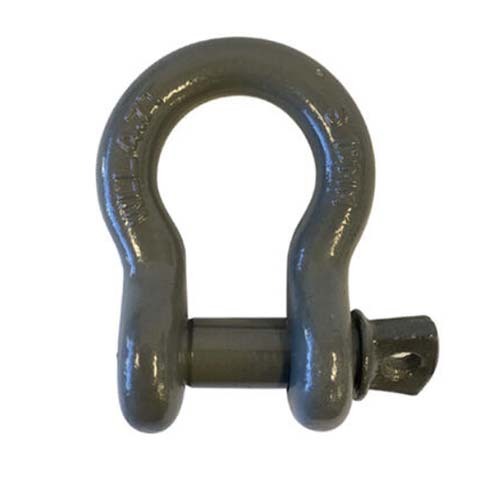Austlift Screw Bow Shackle Grade S Powder Coated 19mm x 4.7Tonne Grey