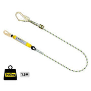 Austlift Single Adjustable Lanyard Kermantle Rope 12mm x 1.8m - AIMS Industrial Supplies