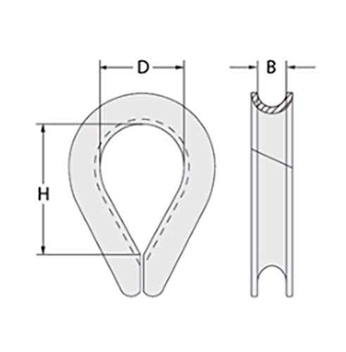 Austlift Thimble Commercial Zinc Plated - AIMS Industrial Supplies