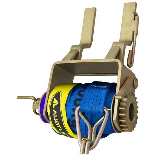 Austlift Truck Winch Clip On Ratchet Webbing (W/ Strap) 50mm x 9m x 2.5T LC - AIMS Industrial Supplies