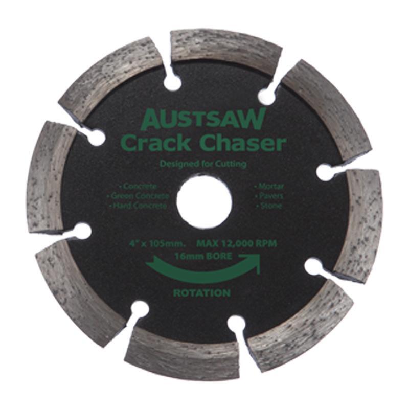 Austsaw 105mm (4") Diamond Blade Crack Chaser "V" Point - 16mm Bore1