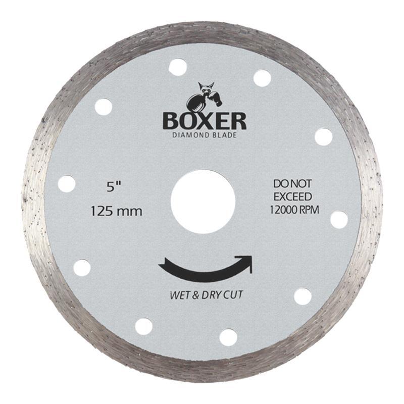 Austsaw 125mm (5") Diamond Blade Boxer Continuous Rim - 22.2mm Bore