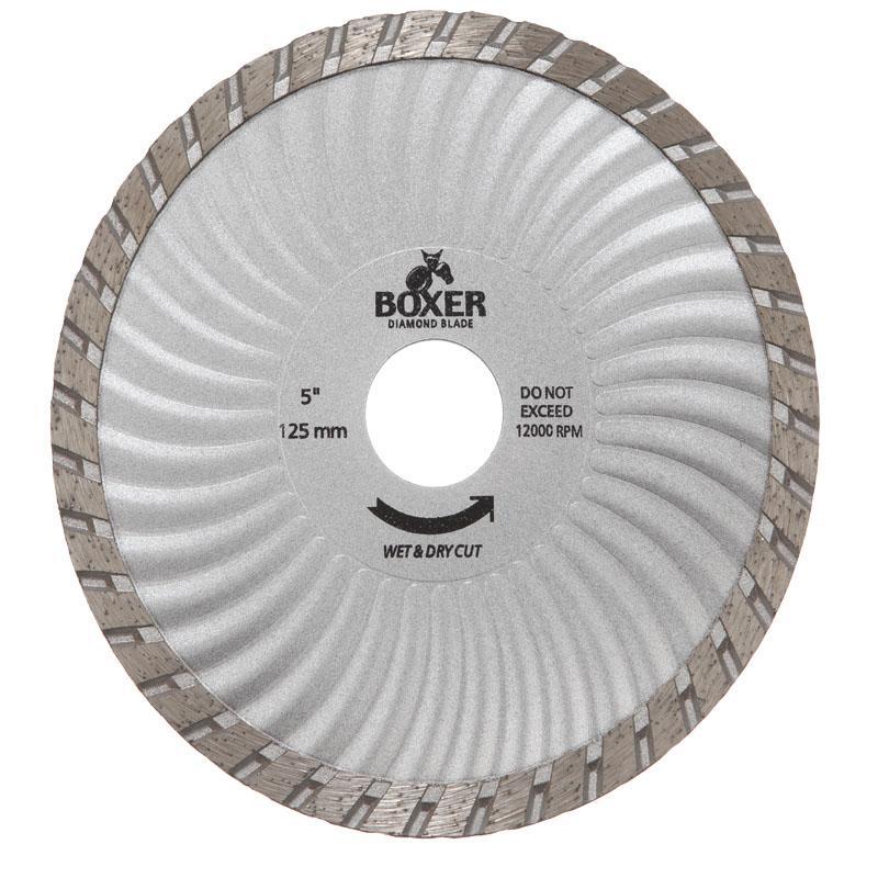 Austsaw 125mm (5") Diamond Blade Boxer Super Turbo Wave - 22.2mm Bore