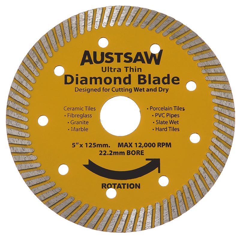 Austsaw 125mm (5") Diamond Blade Ultra Thin - 22.2mm Bore