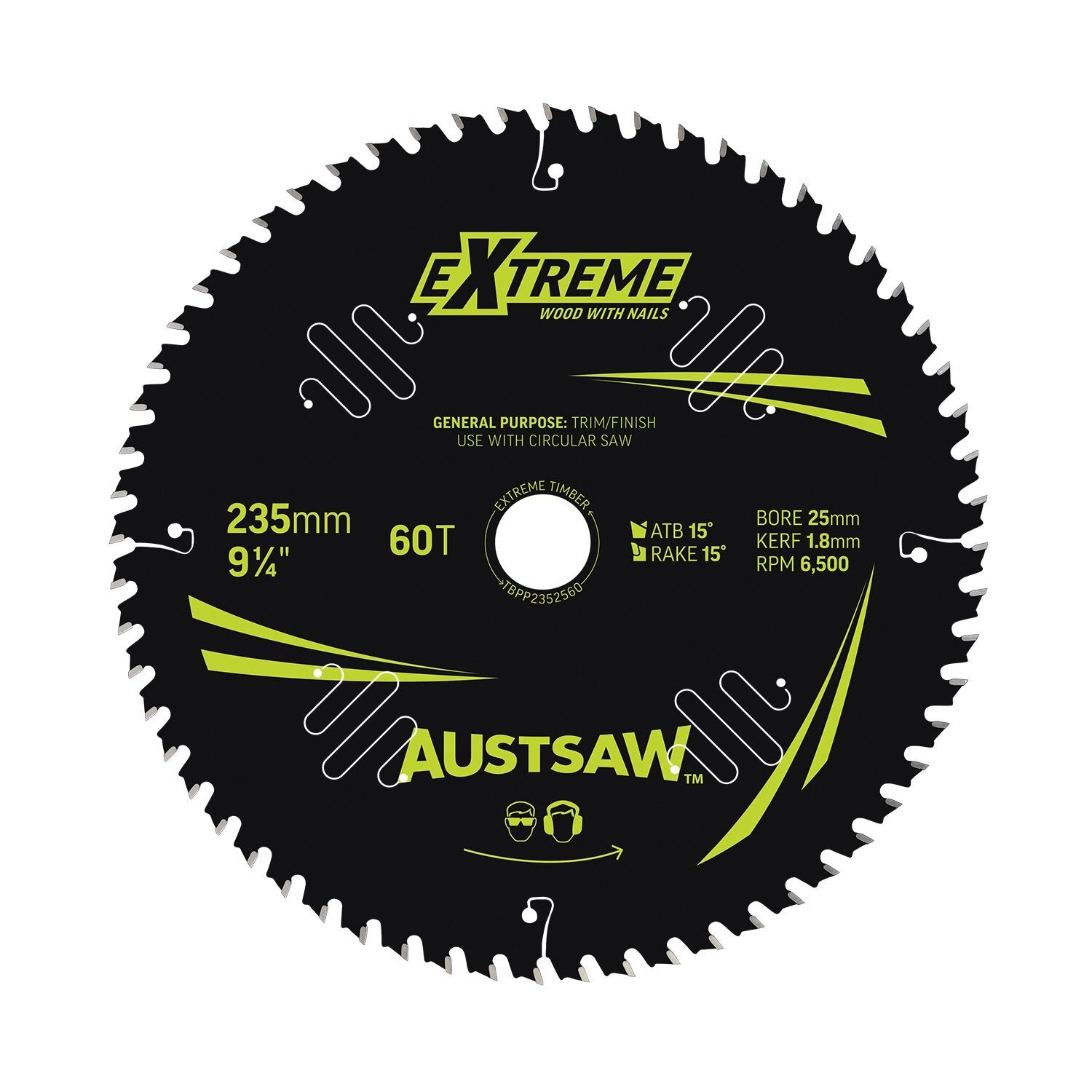 Austsaw 185mm Extreme Wood with Nail Blade 20/16mm Bore 24 Teeth