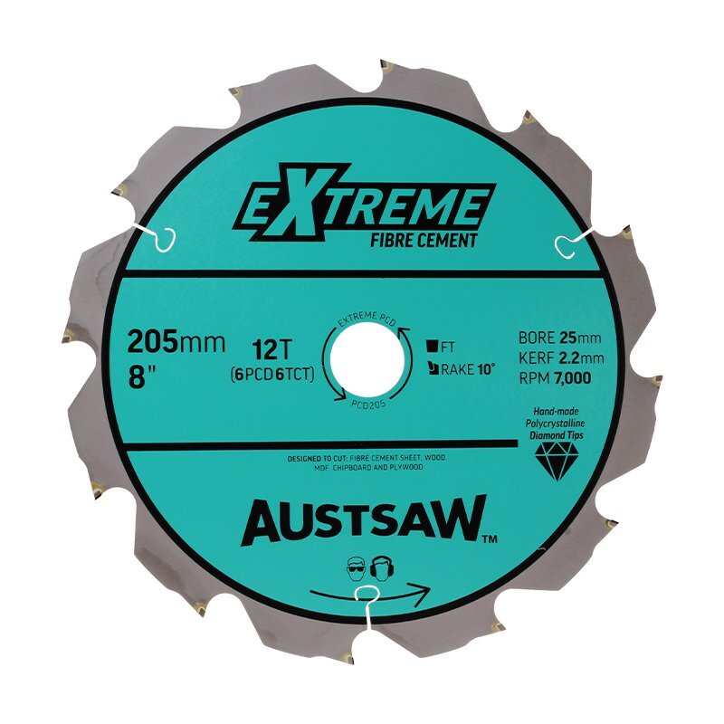 Austsaw 205mm ( 8") Polycrystalline Diamond Blade 25mm Bore
