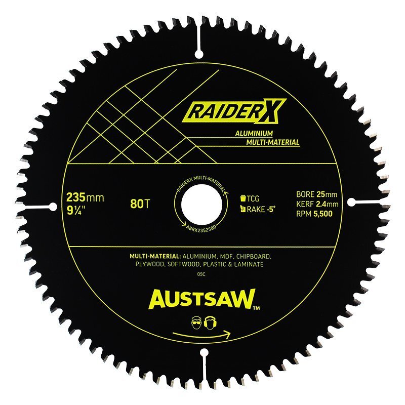 Austsaw RaiderX Aluminium Multi Material Blade - AIMS Industrial Supplies