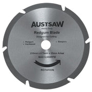 Austsaw Redgum Sleeper Blade 235mm (9 1/4") x 25mm Bore 6 Teeth - AIMS Industrial Supplies