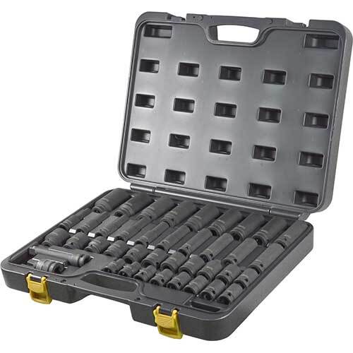 AuzGrip® 1/2'' Sq. Dr. 6Pt. Deep & Standard Impact Socket Metric 40Pcs1