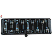 AuzGrip® 1/2'' Sq. Dr. Impact Ball End Hex Bit Socket Metric Set, 9Pcs1