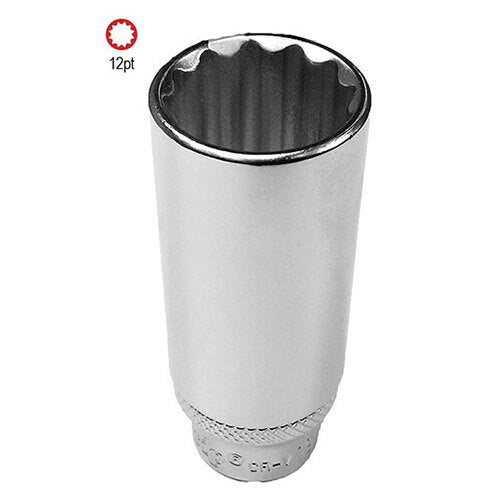 AuzGrip® 1/2" Square Drive 12 Point Deep Socket 1"