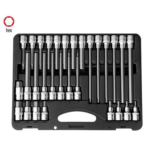 AuzGrip® 1/2" Square Drive In-Hex Bit Socket Set, 30 Pieces1
